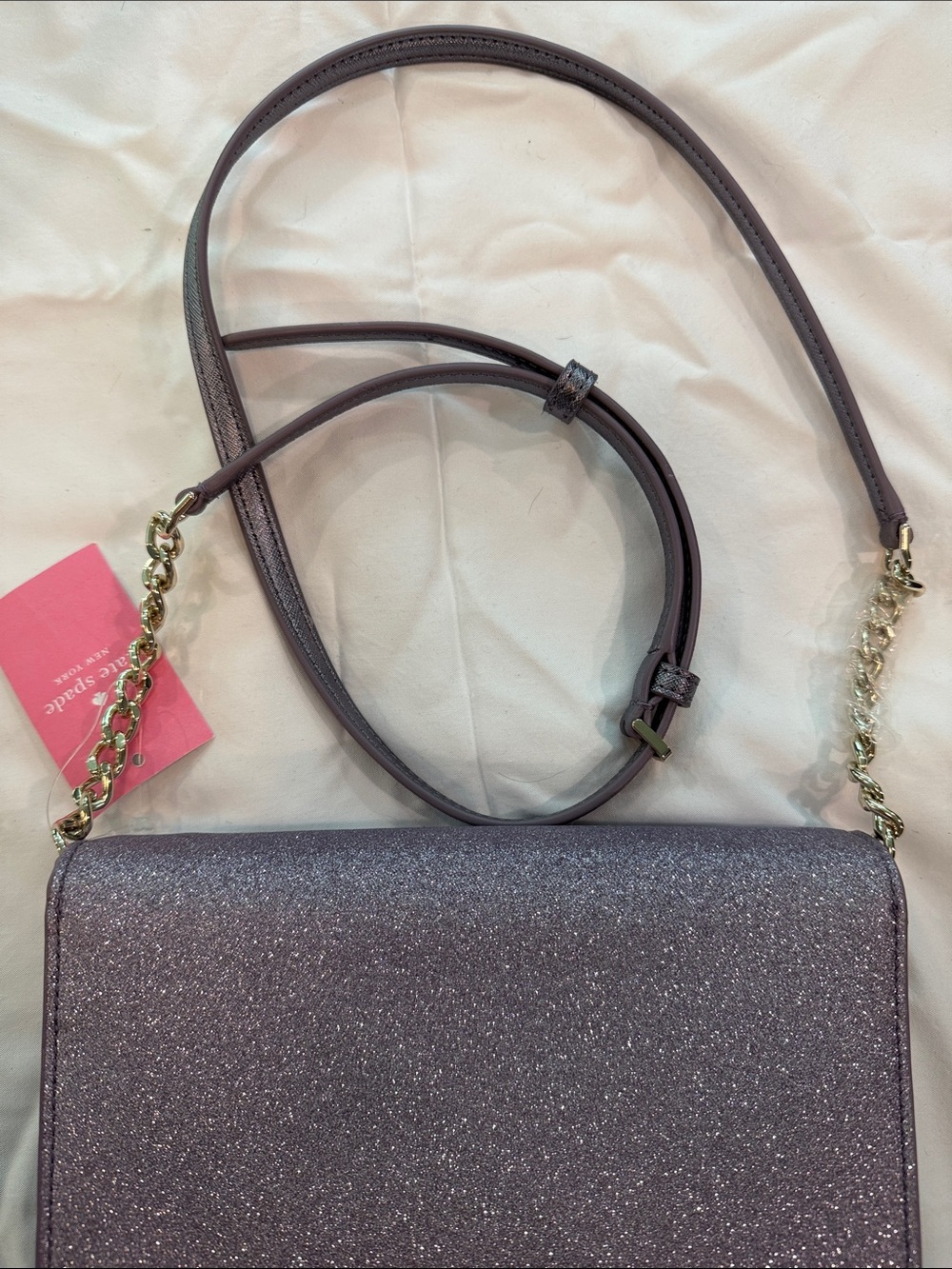 kate spade Lavender Glitter Envelope Crossbody - Picture 4 of 5